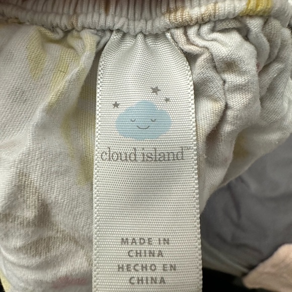 Cloud Island Pink & Yellow Flower Crib Sheet - Picture 2 of 3